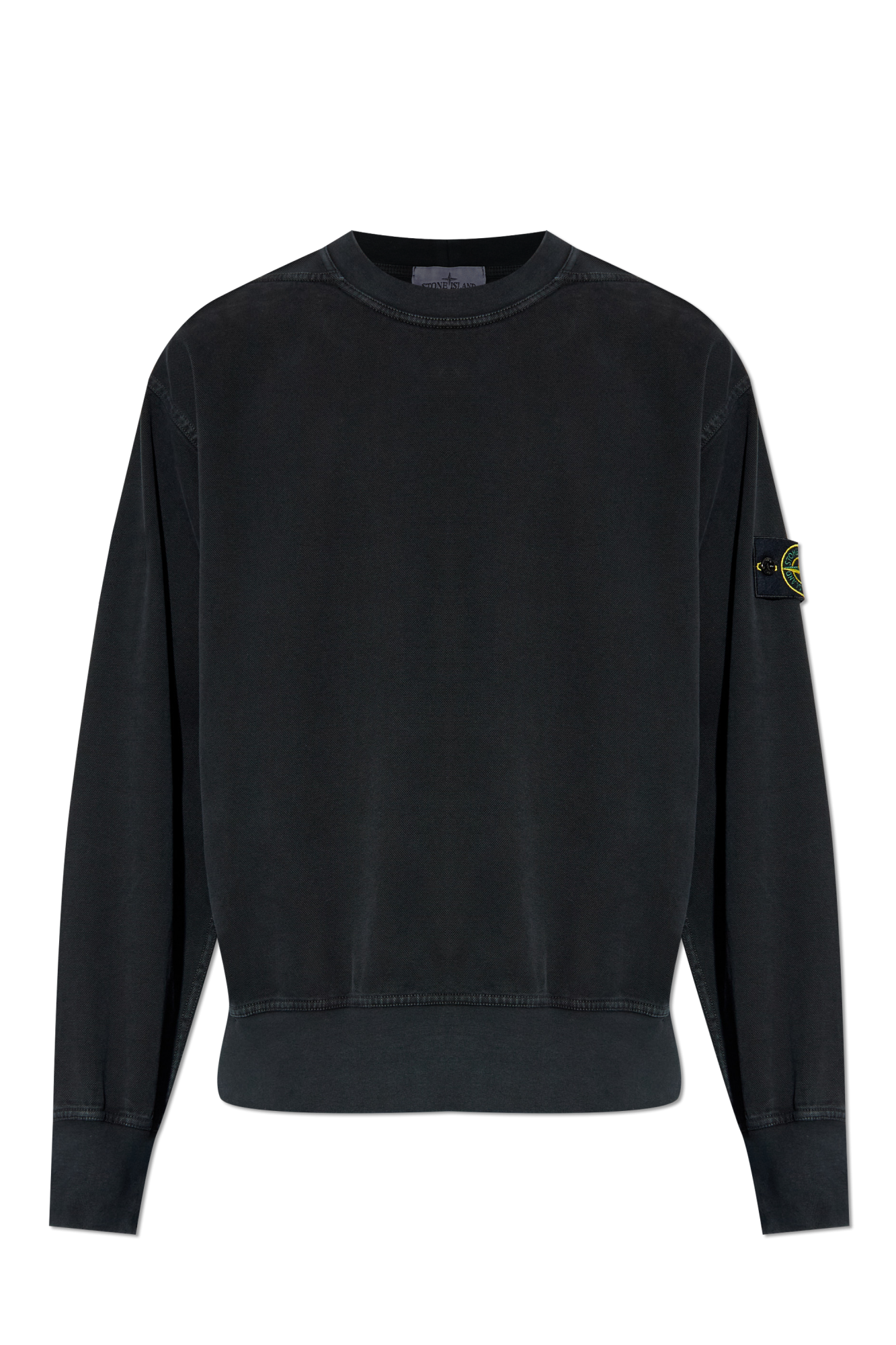 Black Sweatshirt with a washed effect Stone Island - Vitkac AS